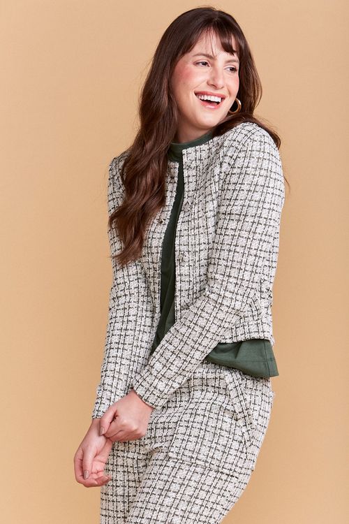 BLAZER TWEED VERDE