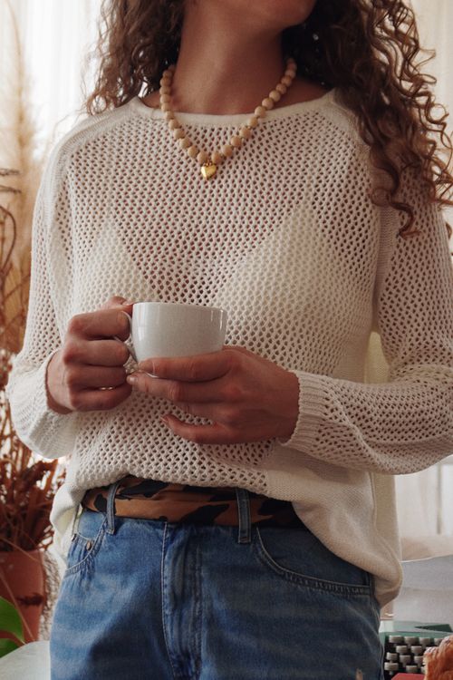 BLUSA TRICOT VERSAILLES OFF WHITE