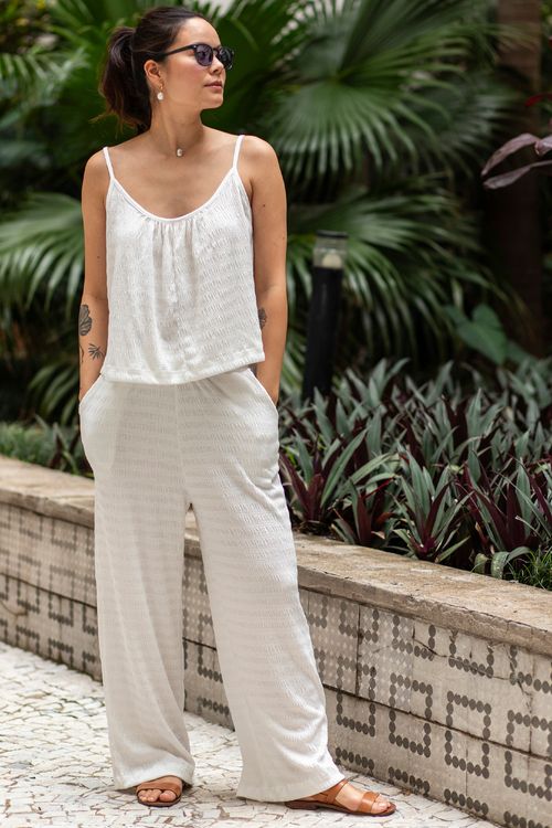 CALÇA MAYA LASTEX BRANCA