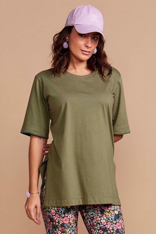 CAMISETA OVERSIZED ALGODÃO VERDE