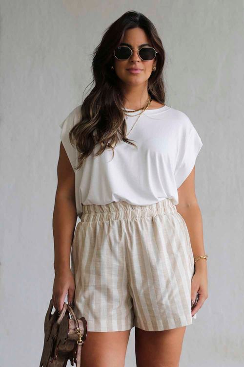 REGATA DORA COM APLICAÇÃO OFF WHITE