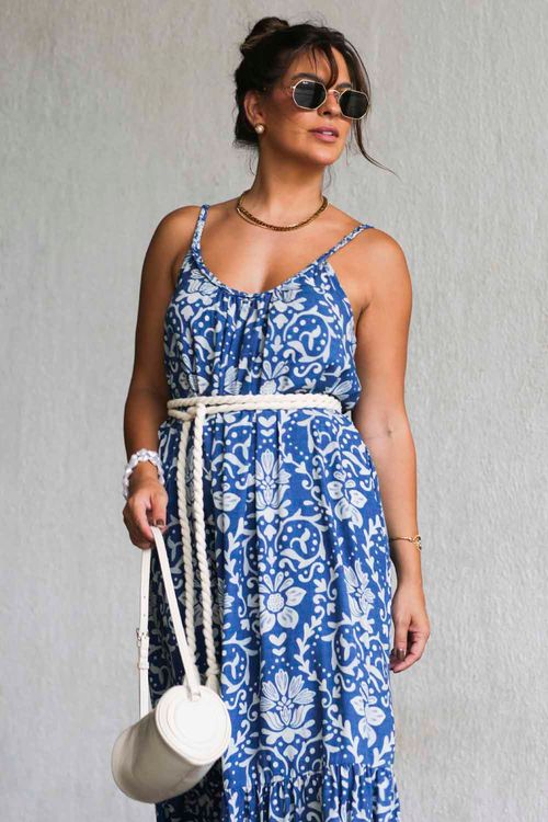 VESTIDO RENATA FLORAL AZUL