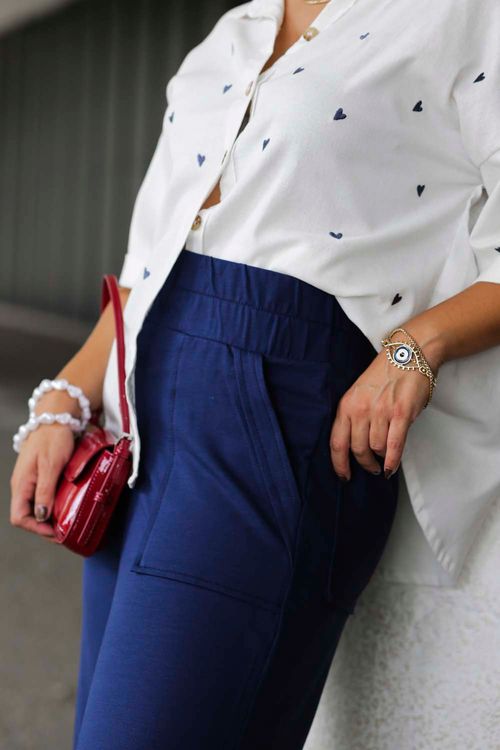 CALÇA LUNA MOLETOM AZUL MARINHO