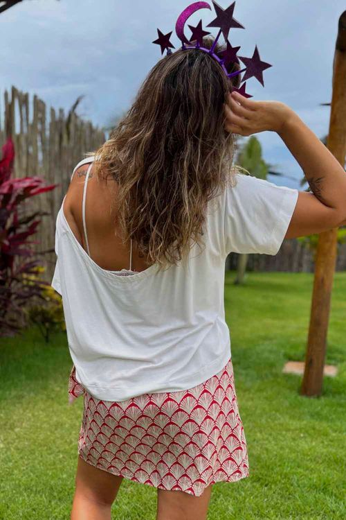CAMISETA AMOR E ALEGRIA OFF WHITE CARNAVAL