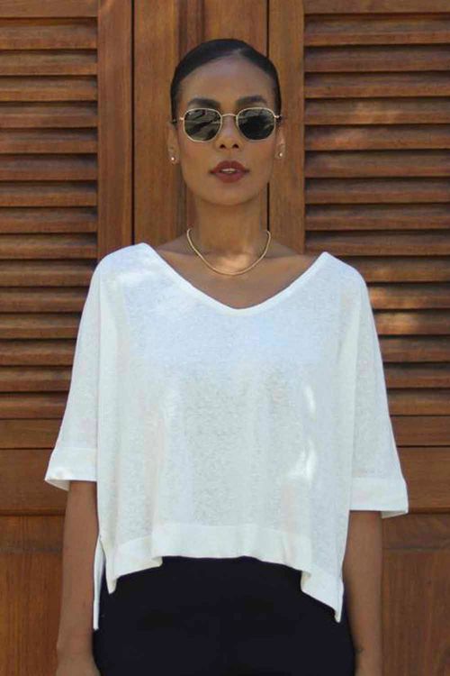 CAMISETA YARA OFF WHITE