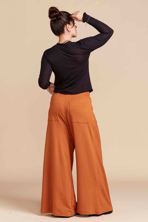 CALÇA PANTALONA MOLETOM CARAMELO