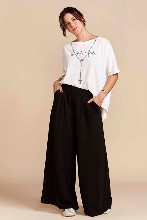 CALÇA PANTALONA MOLETOM PRETA