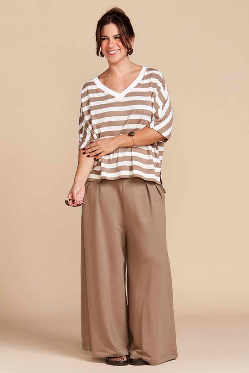 CALÇA PANTALONA MOLETOM CAPUCCINO