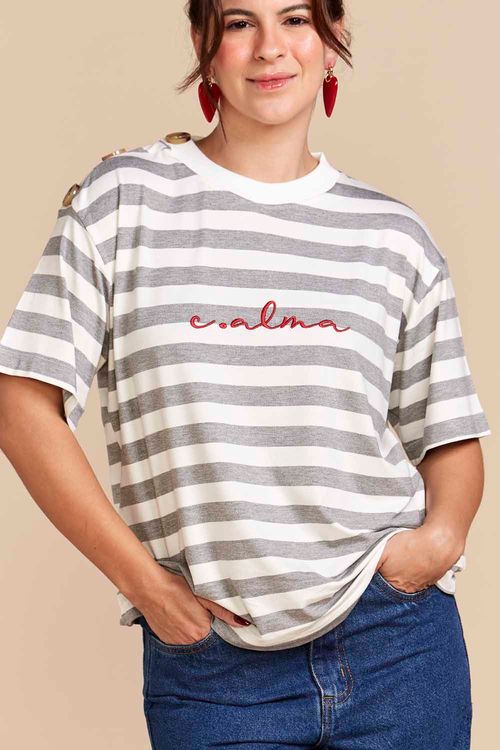 CAMISETA LAILA MESCLA LISTRADA CALMA