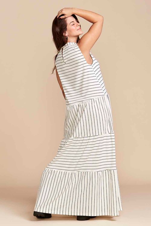 VESTIDO NINA LONGO LISTRADO