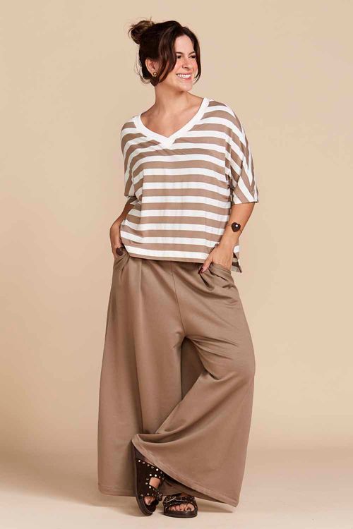 CALÇA PANTALONA MOLETOM CAPUCCINO