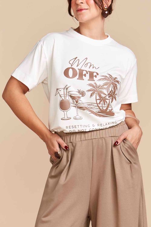 CALÇA PANTALONA MOLETOM CAPUCCINO