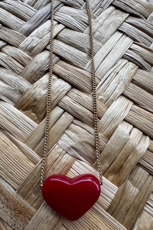 CHOKER AMOR MINI CORAÇÃO VERMELHO