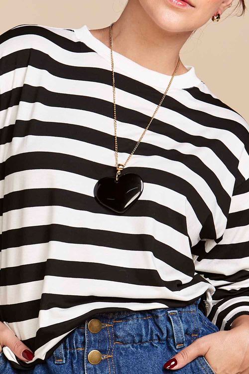 COLAR CORAÇÃO PRETO AMOUR