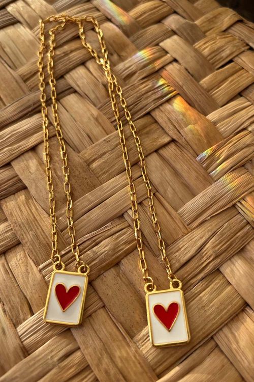 COLAR ESCAPULÁRIO CORAÇÃO DOURADO