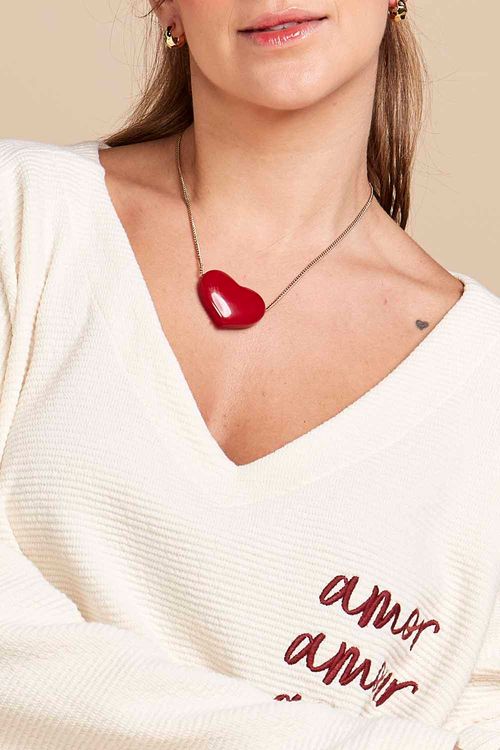 CHOKER AMOUR VERMELHO