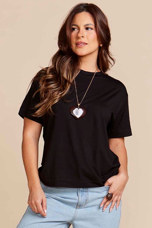 CAMISETA CLÁSSICA BÁSICA  PRETA