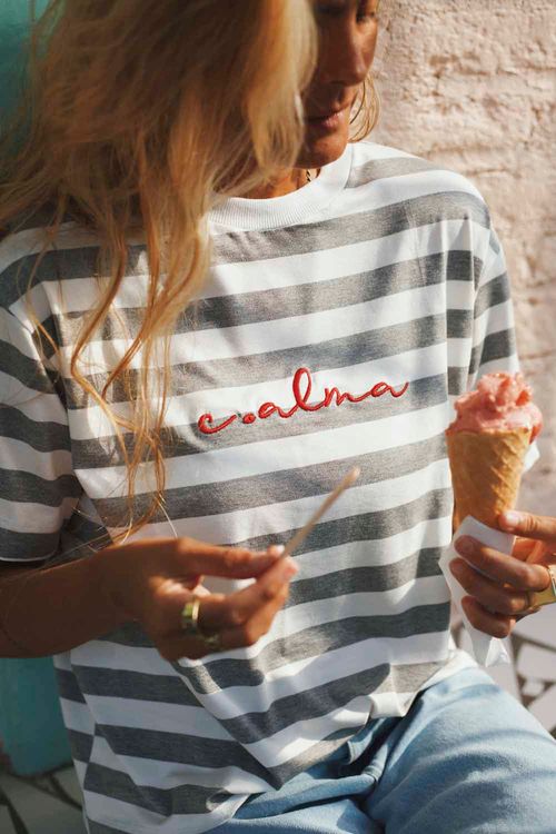 CAMISETA LAILA MESCLA LISTRADA CALMA