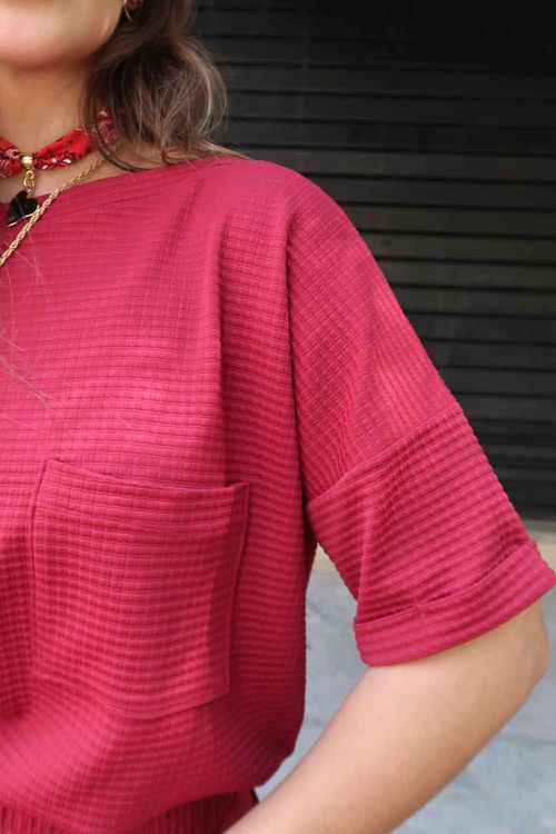 CAMISETA WELLNESS VINHO