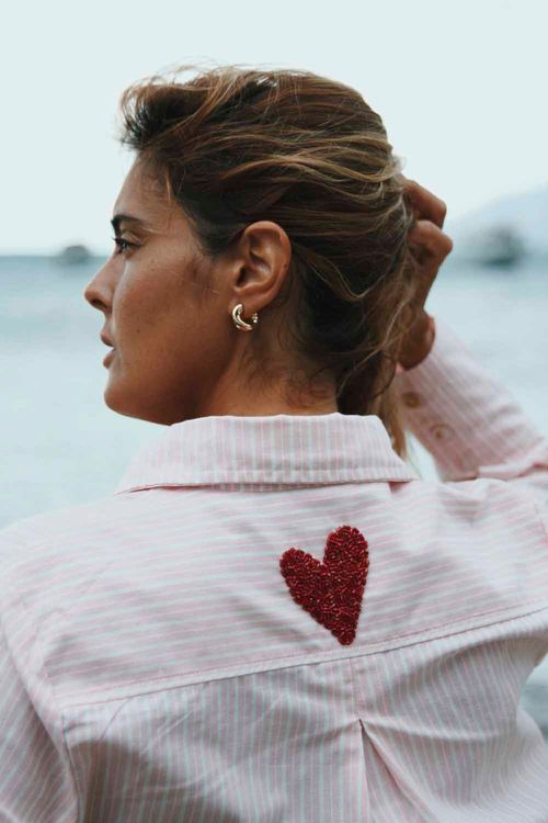 CAMISA CHIARA LISTRADA ROSA
