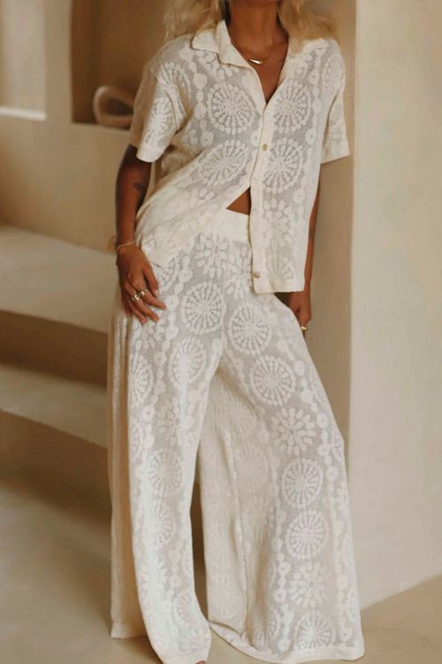 CAMISA FRIDA RENDA BEGE