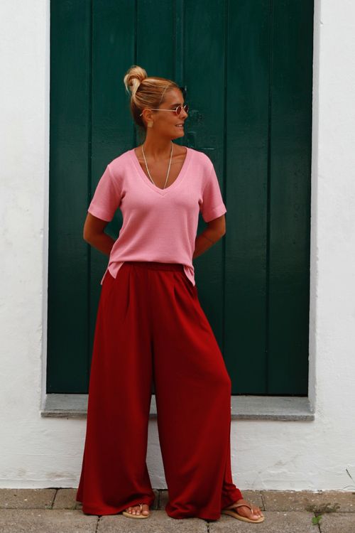 CALÇA PANTALONA MOLETOM VINHO