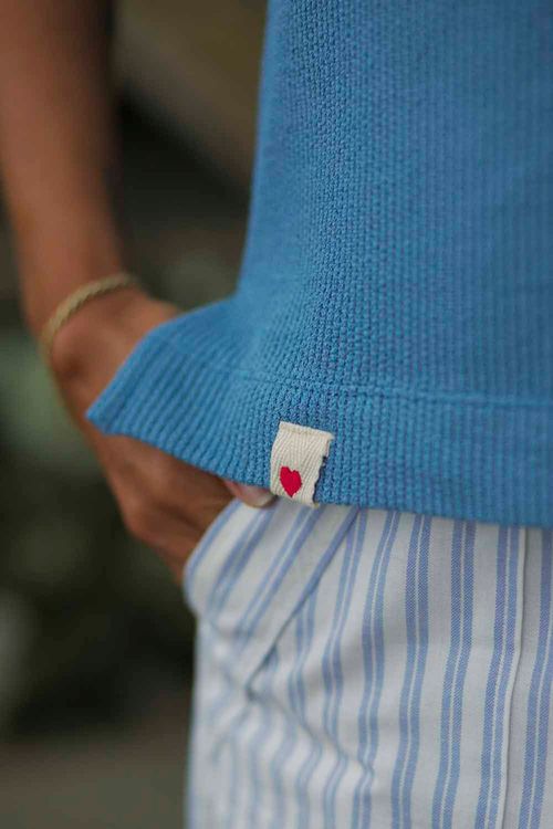 CAMISETA LIVIA TRICOT AZUL