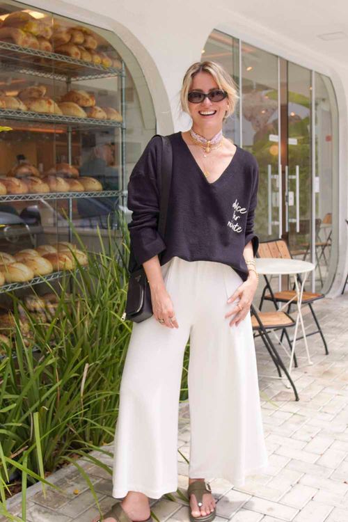 CALÇA PANTALONA FRIDA OFF WHITE