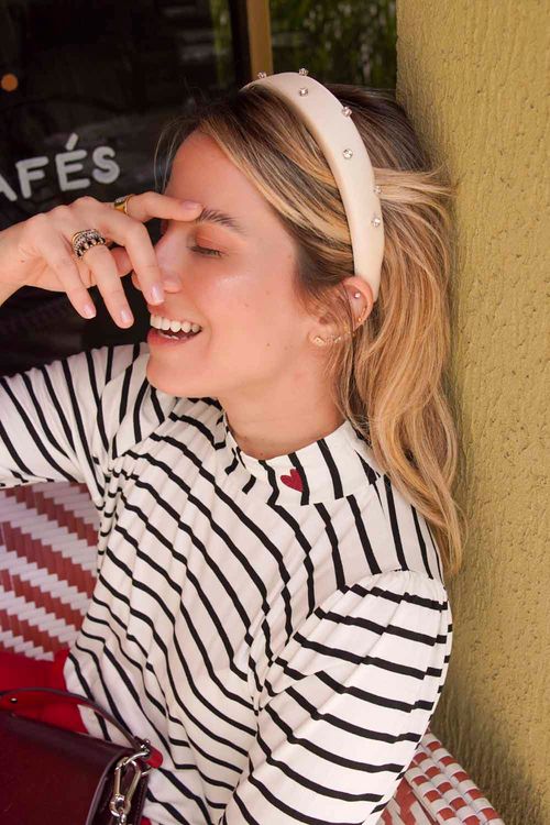 BLUSA KATE LISTRADA GOLA ALTA