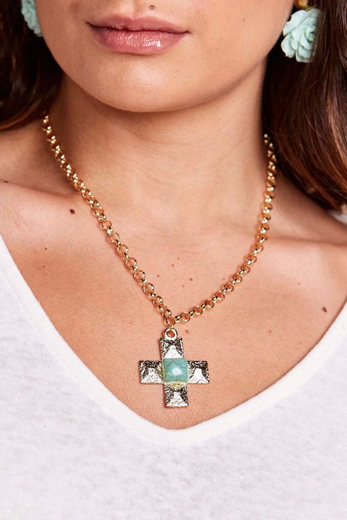 COLAR CRUCIFIXO DOURADO