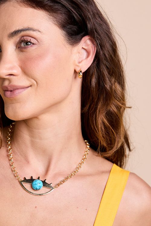 COLAR DOURADO OLHO GREGO