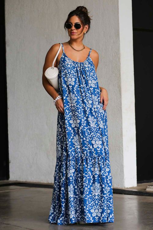 VESTIDO RENATA FLORAL AZUL