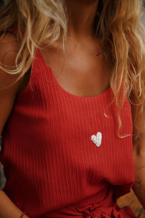 REGATA NINA CANELADA VERMELHA