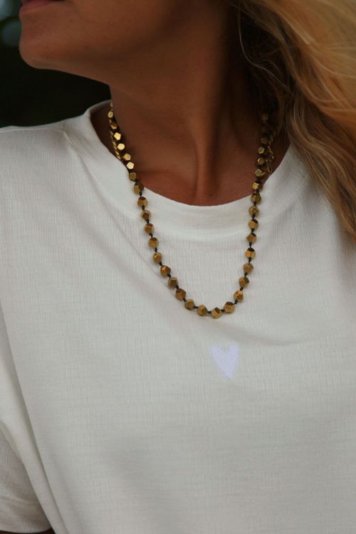 COLAR SOLEIL HEMATITAS NOZINHO DOURADO