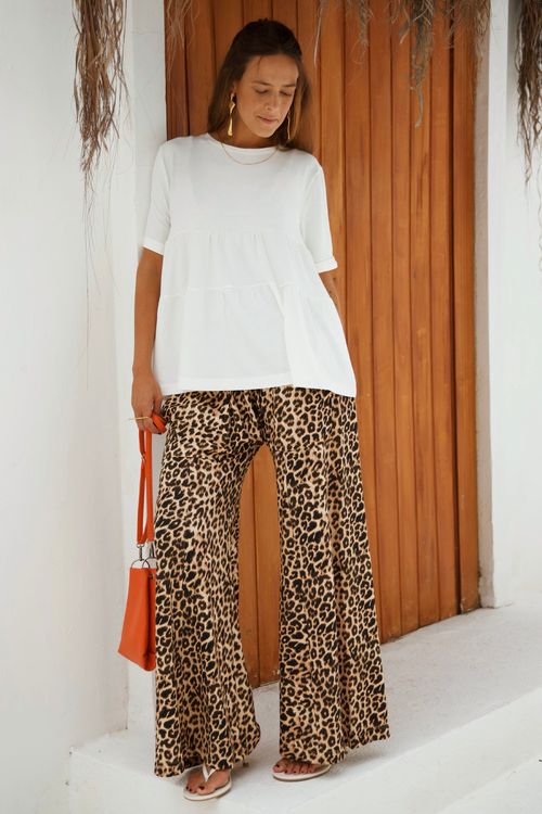 CALÇA SARUEL ANIMAL PRINT