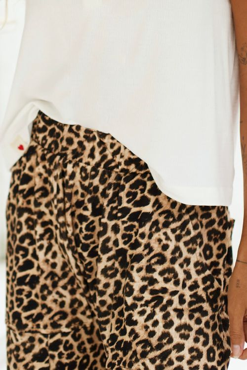 CALÇA SARUEL ANIMAL PRINT