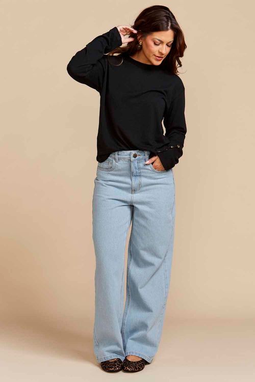 CALÇA JEANS JOANA WIDE LEG